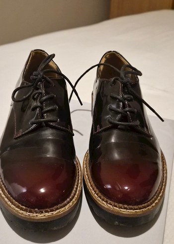 Deichmann Koyu Kahverengi Parlak Deri Bagcikli Ayakkabi