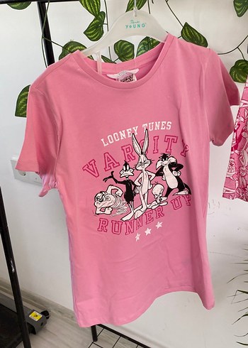 Penti Kız Çocuk Pembe Looney Tunes Pijama Takımı 7-8Yaş - Görsel 2