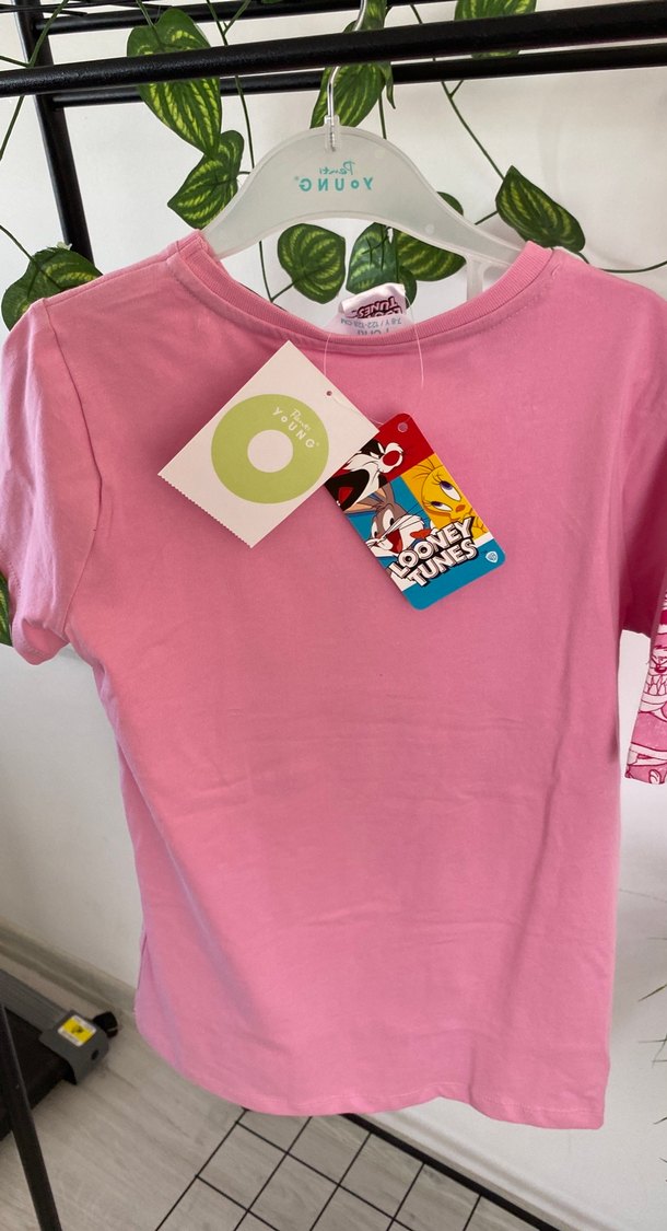 Penti Kız Çocuk Pembe Looney Tunes Pijama Takımı 7-8Yaş - Görsel 4