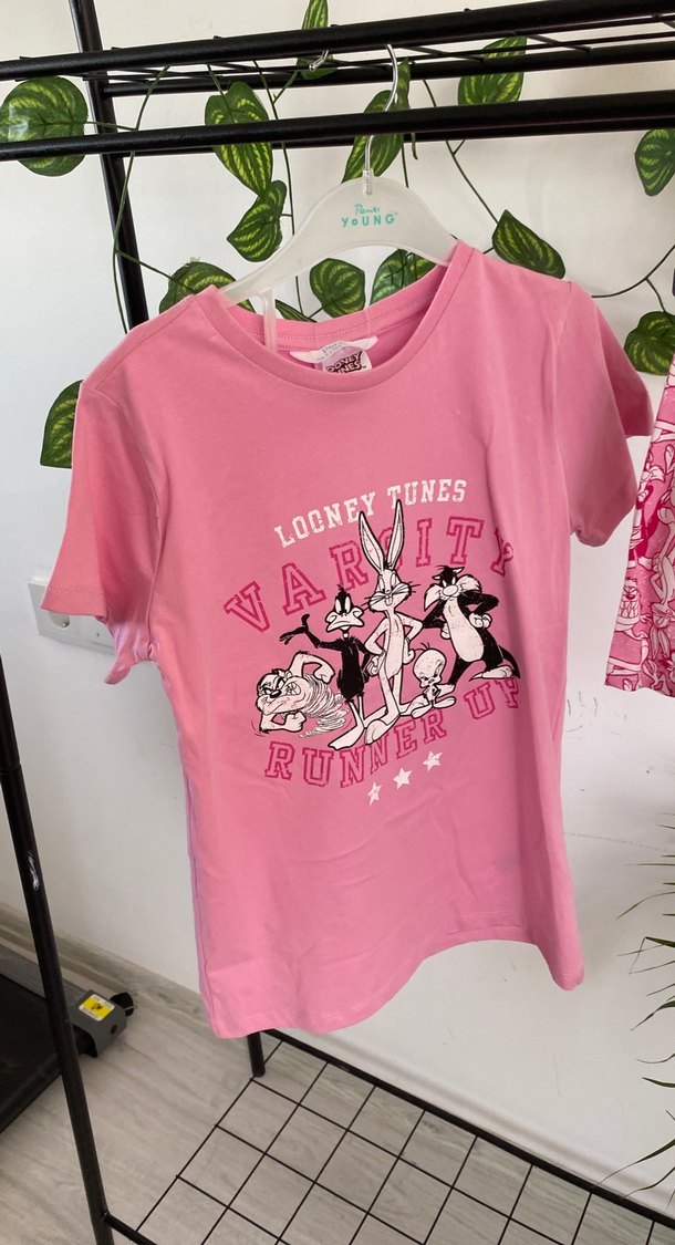 Penti Kız Çocuk Pembe Looney Tunes Pijama Takımı 7-8Yaş - Görsel 2