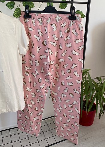 Penti Rahat Kesim Pembe kedi Baskılı Kadın Pijama Takımı - Görsel 3