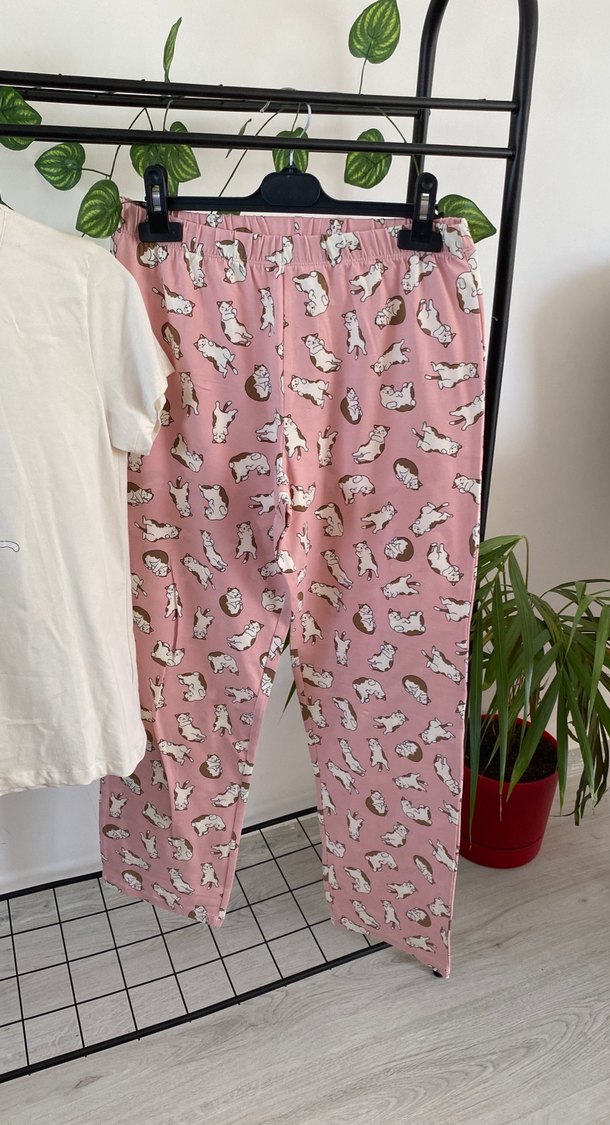 Penti Rahat Kesim Pembe kedi Baskılı Kadın Pijama Takımı - Görsel 3