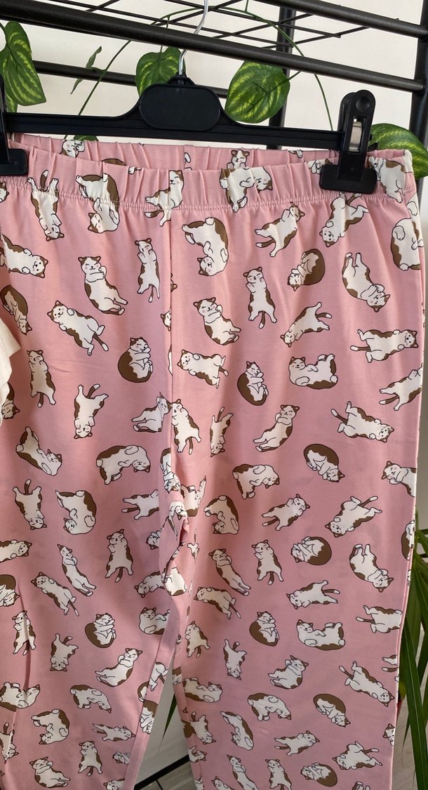 Penti Rahat Kesim Pembe kedi Baskılı Kadın Pijama Takımı - Görsel 4