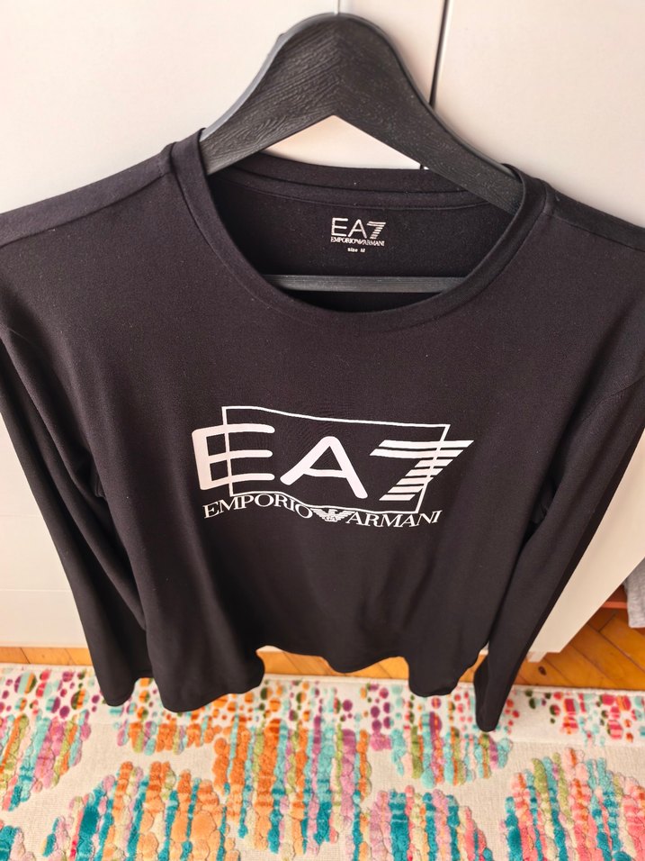 EA7 Siyah Bisiklet Yaka Tişört — görsel 3/4