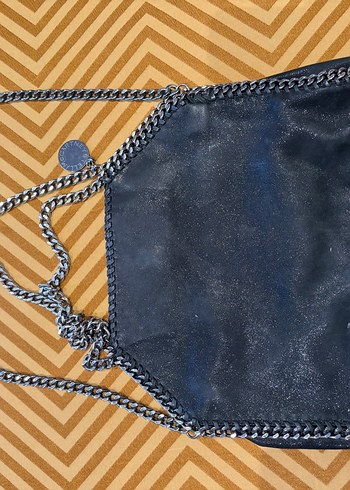 Stella McCartney Sik Siyah Zincirli Omuz Cantasi