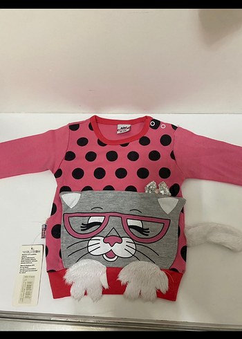 Kız Bebek Renkli Desenli Takım - Görsel 2