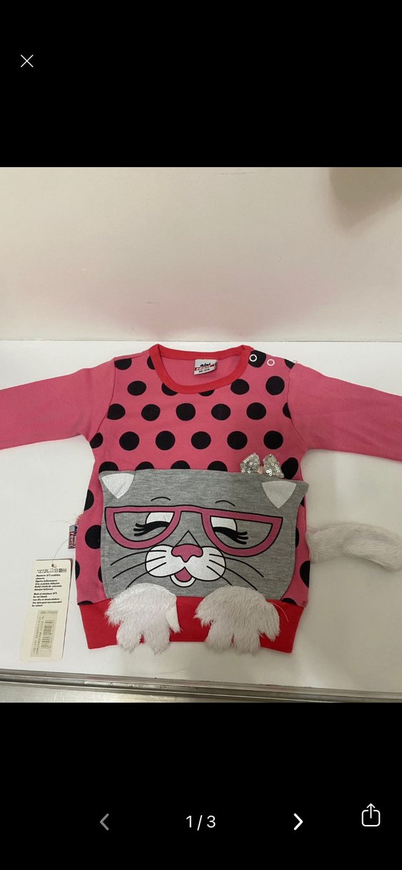 Kız Bebek Renkli Desenli Takım - Görsel 2