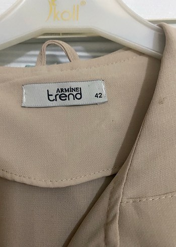 Bej Kadın Uzun Salaş kap - Görsel 4