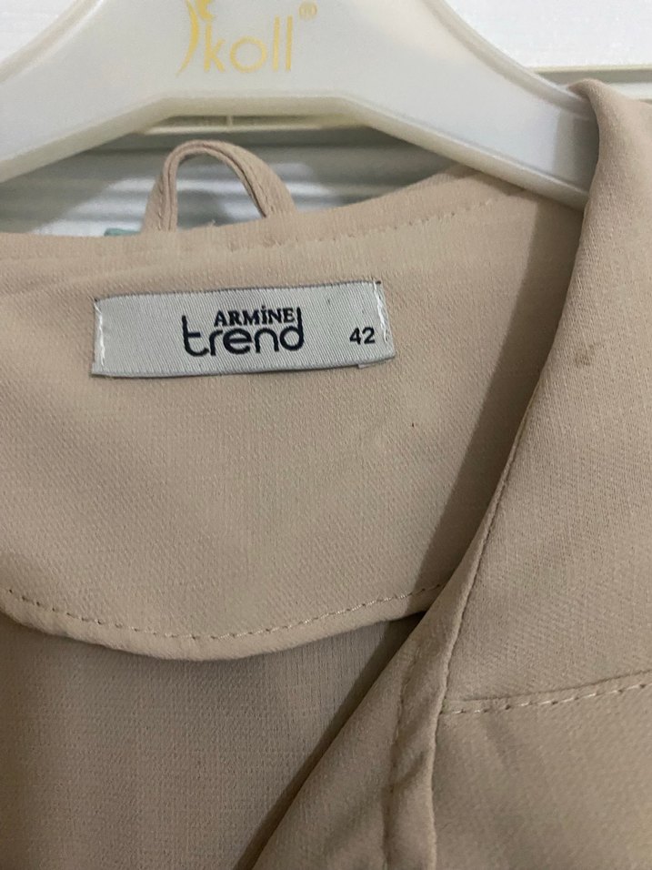 Bej Kadın Uzun Salaş kap - Görsel 4