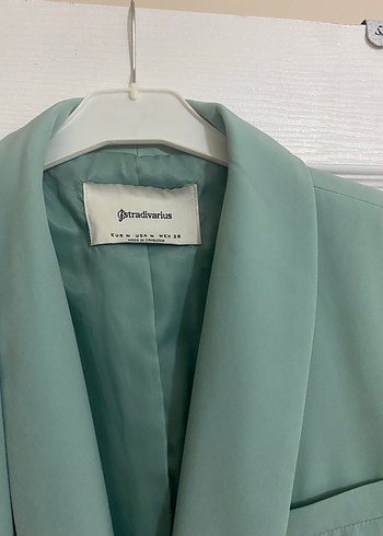 Yeşil Saten Kadın Blazer Takım - Görsel 5