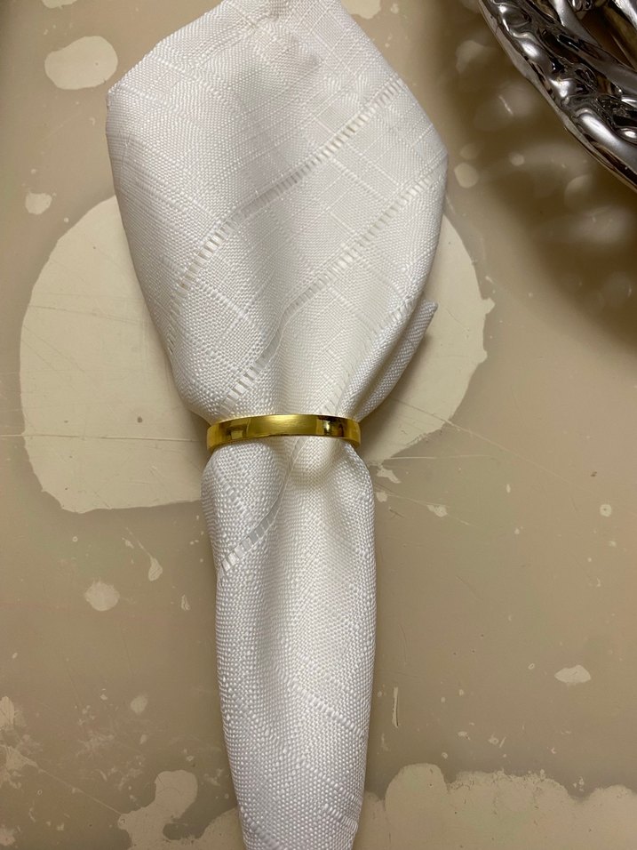 Altın Renkli Elastik Peçete Halkaları - Görsel 2