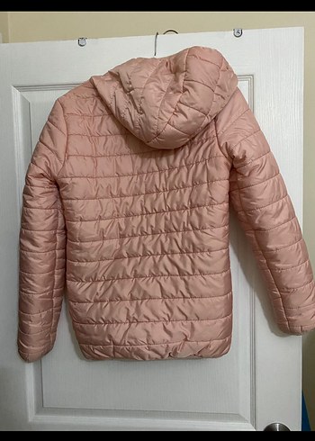 Bej Kapüşonlu çocuk Mont - Görsel 2