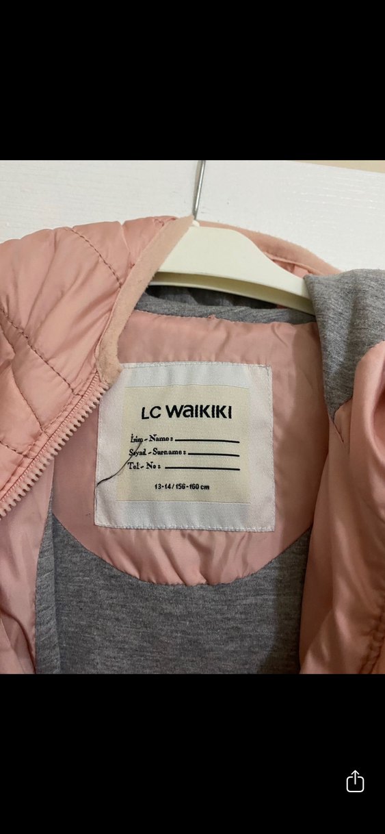 Bej Kapüşonlu çocuk Mont - Görsel 3