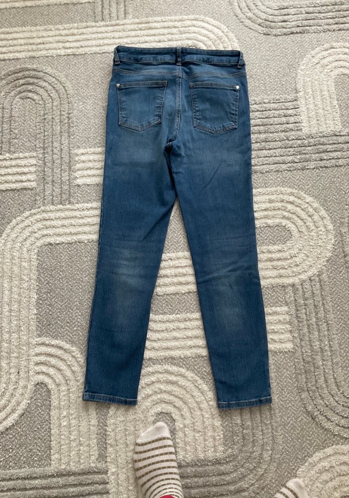 Koyu Mavi Dar Kesim Denim Jean — görsel 4/5