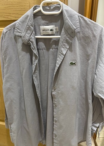 Lacoste Acik Gri Klasik Gomlek