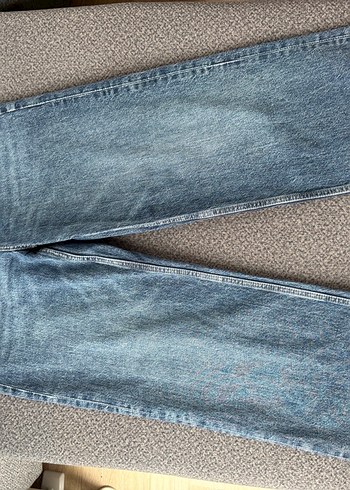 Mango Acik Mavi Yikamali Denim Jean