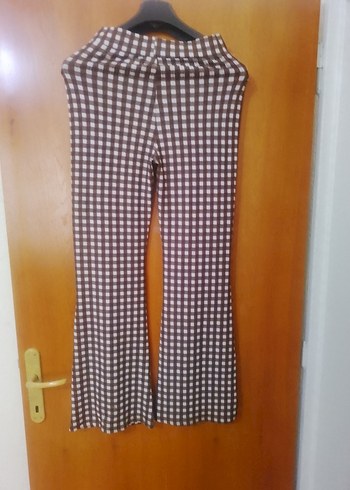 Diğer Ekose Desenli Yuksek Bel Pantolon