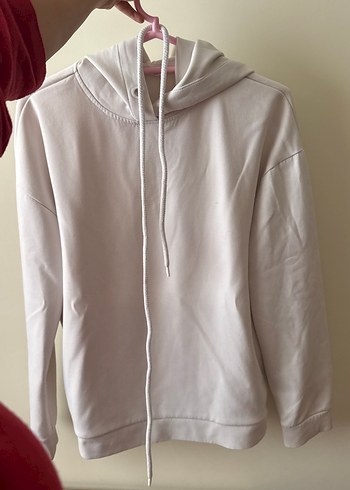 Stradivarius Rahat Ve Sik Ekru Kapusonlu Sweatshirt