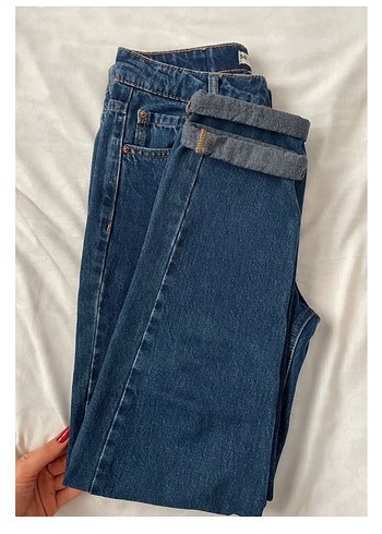 Pull and Bear Koyu Mavi Denim Jean