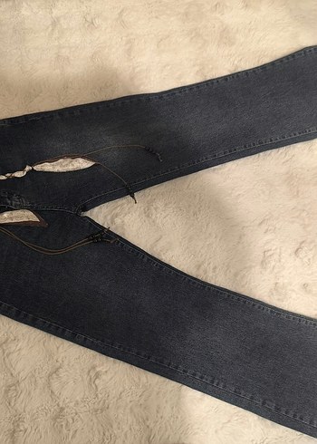 Diğer Koyu Lacivert Dar Kesim Denim Jean