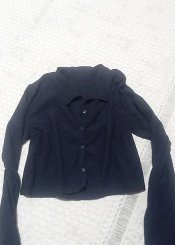Trendyol & Milla Sik Lacivert Crop Gomlek