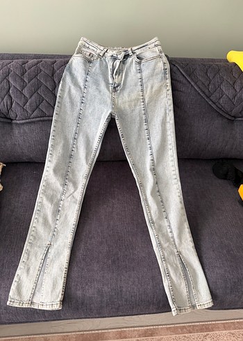 Afrodit Acik Mavi Yuksek Bel Denim Jean