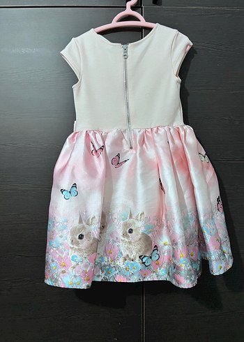 H&M Kelebek ve Tavşan Desenli Kız Çocuk Elbise