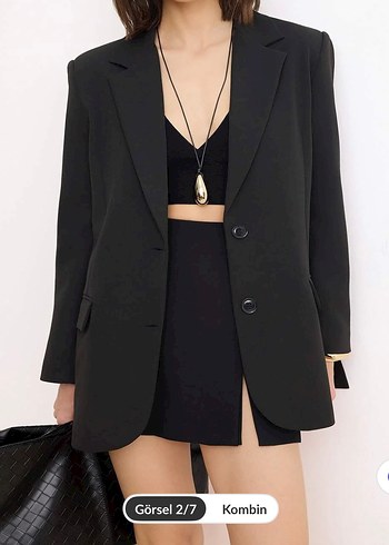 Trendyol & Milla Siyah Oversize Blazer Ceket