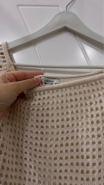 Taş Ajurlu Crop Triko - Görsel 3