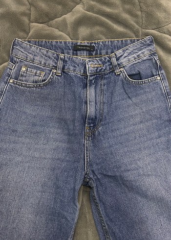 Kadın Mavi Wide Leg Jean - Görsel 2