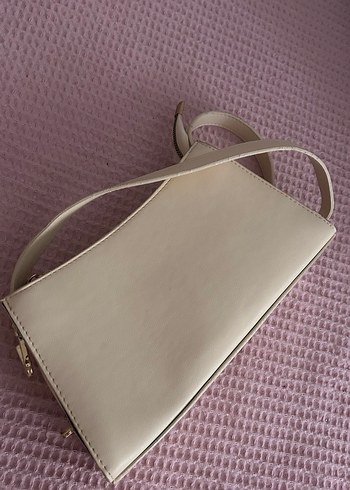 Bej Deri Minimalist Kadın Çanta - Görsel 2