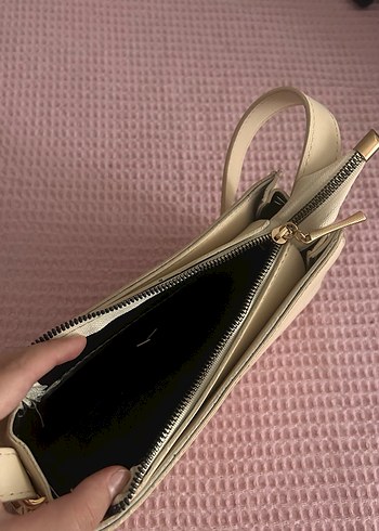 Bej Deri Minimalist Kadın Çanta - Görsel 5