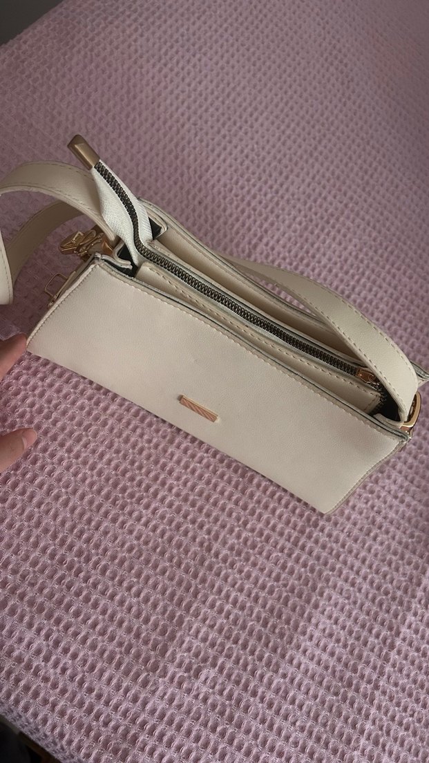 Bej Deri Minimalist Kadın Çanta - Görsel 3