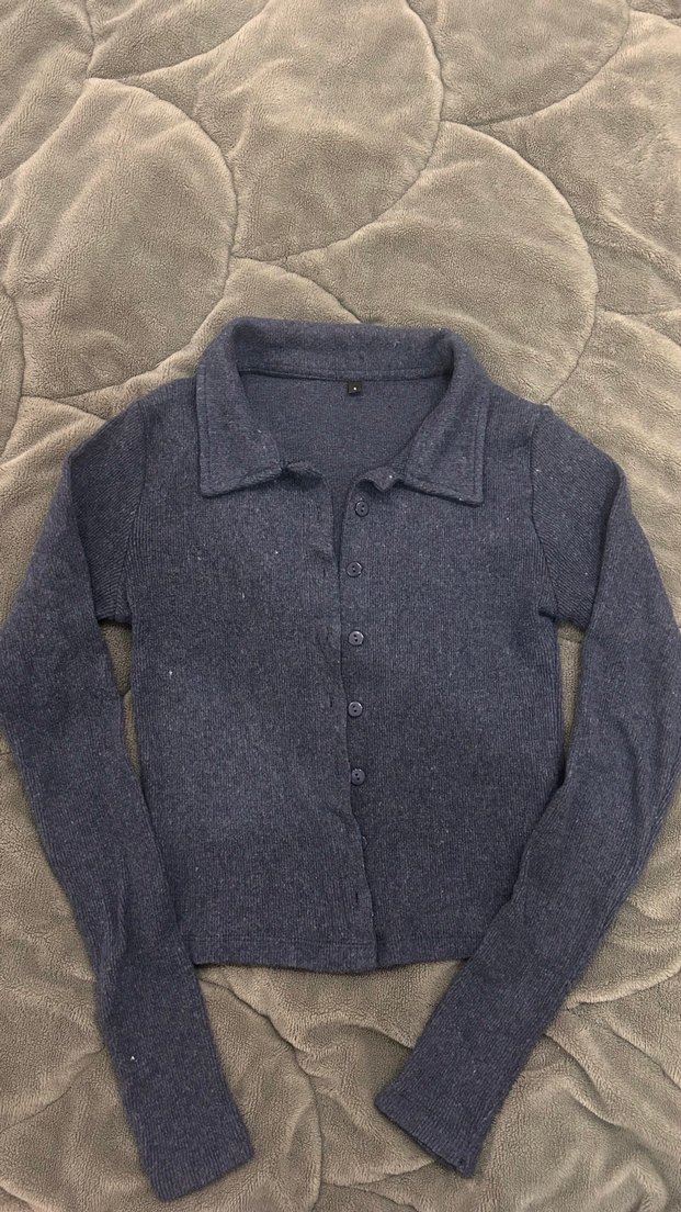 Trendyolmilla Düğmeli Antrasit Hırka-Kazak - Görsel 2