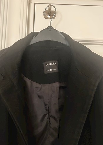 DeFacto Siyah Düğmeli Kadın Kaban - Görsel 3