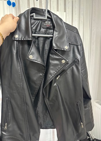 Trendyol & Milla Sehir Stiline Uygun Siyah Deri Biker Ceket