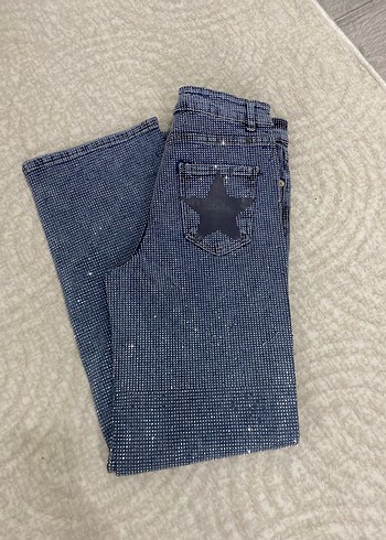 Diğer Yildizli Mavi Denim Jean