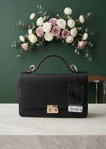 Nine West Sik Siyah Deri El Cantasi