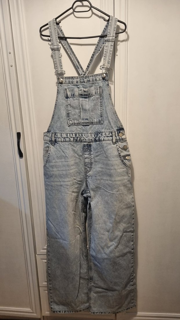 Açık Mavi Rahat Denim Tulum — görsel 2/8