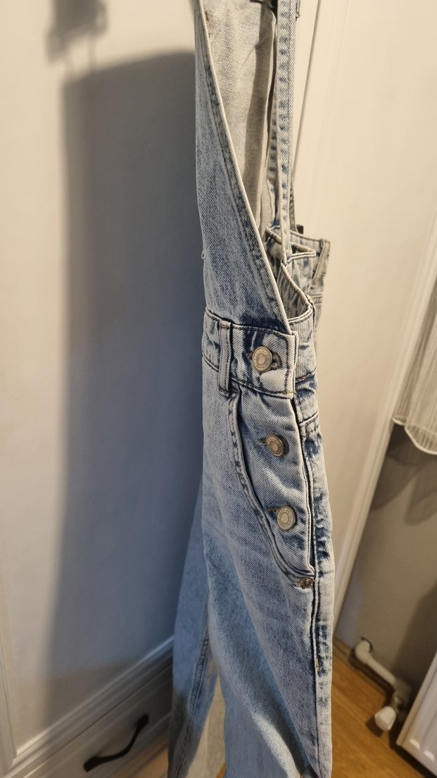 Açık Mavi Rahat Denim Tulum — görsel 5/8