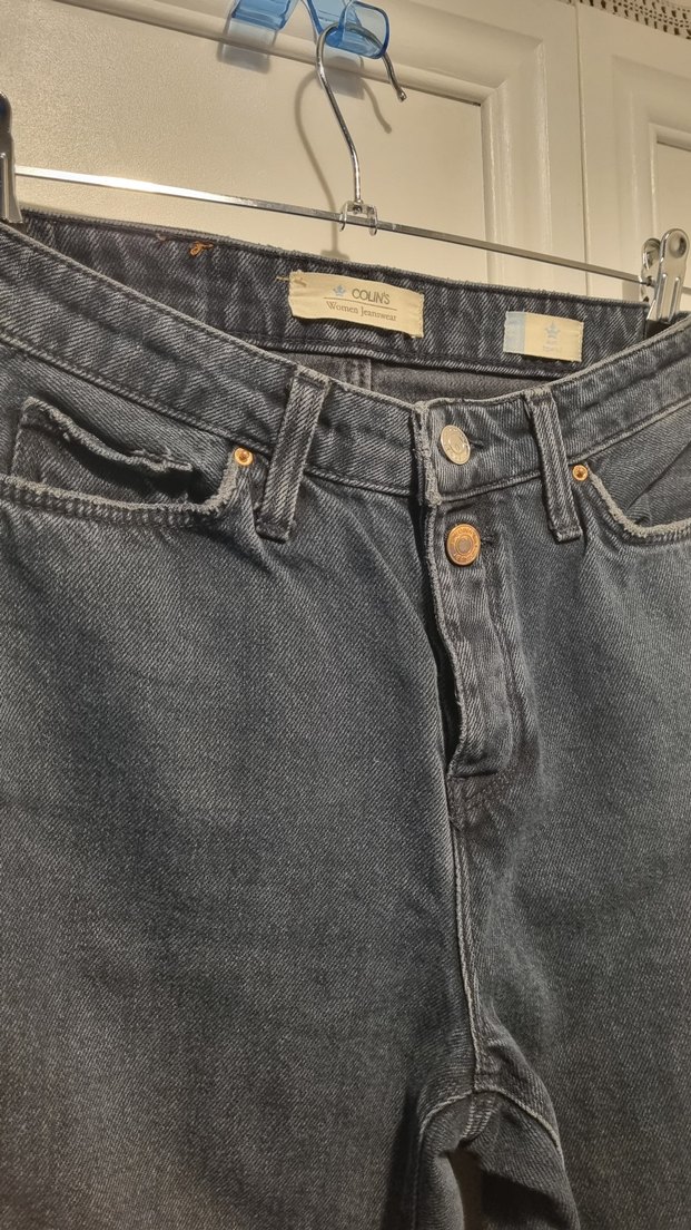 Koyu Mavi Yüksek Bel Denim Jean — görsel 4/8