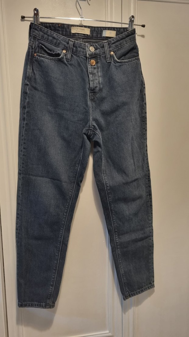 Koyu Mavi Yüksek Bel Denim Jean — görsel 2/8