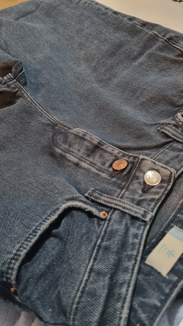 Koyu Mavi Yüksek Bel Denim Jean — görsel 7/8