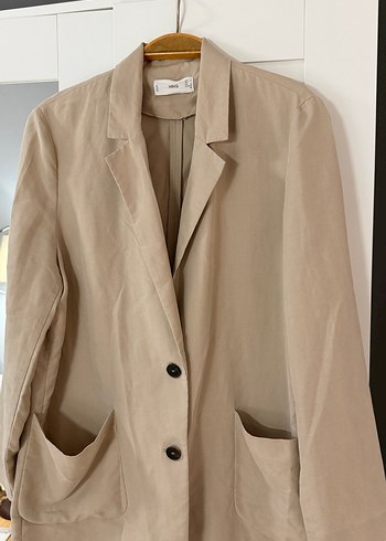 Mango Bej Oversize Blazer Ceket