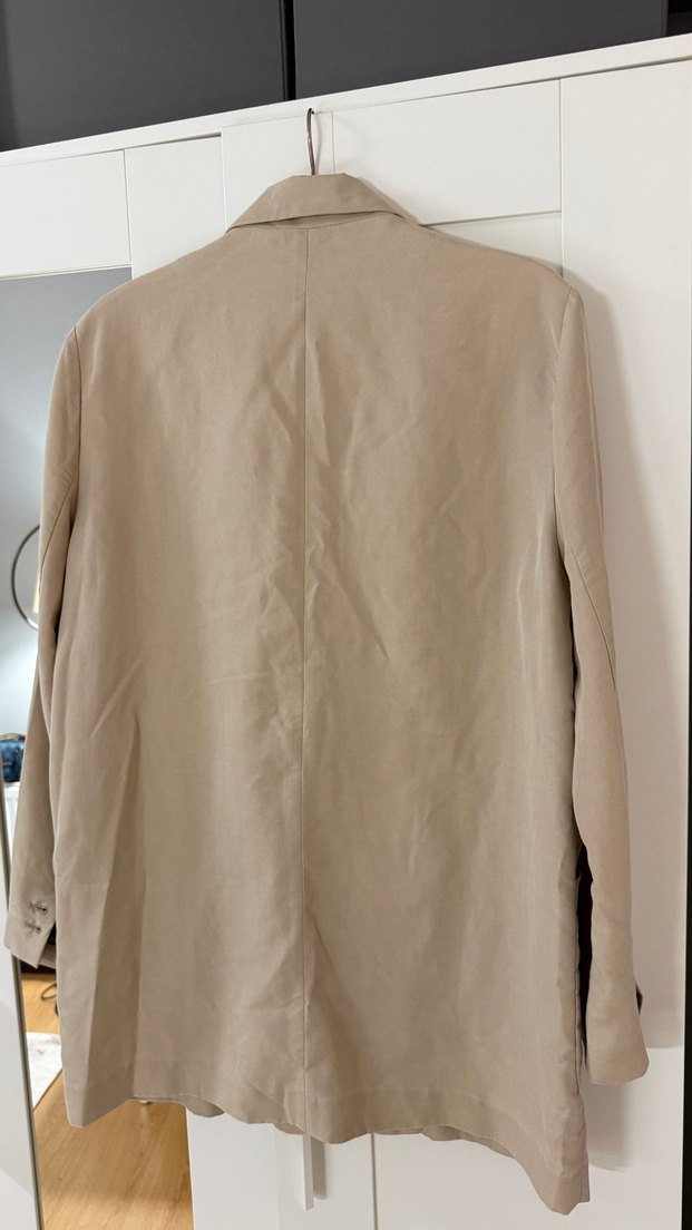 Bej Oversize Blazer Ceket — görsel 3/4