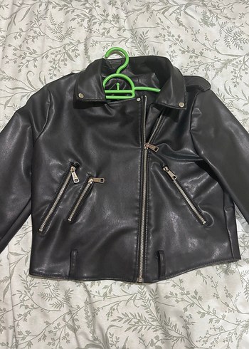 Derimod Sehirli Siyah Deri Biker Ceket