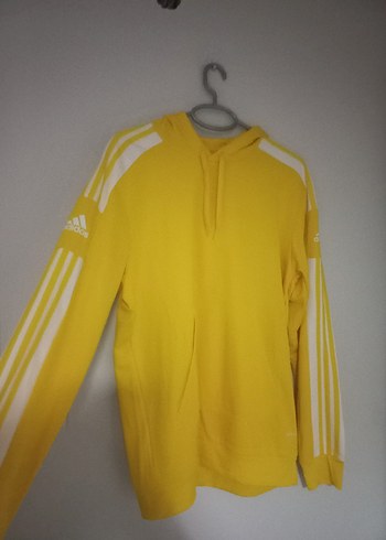 Adidas Sari Kapusonlu Spor Sweatshirt