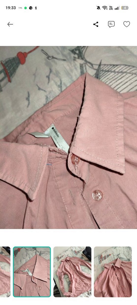 Pastel Pembe Uzun Kollu Gömlek  Şıklık ve Rahatlık Bir Arada — görsel 2/5