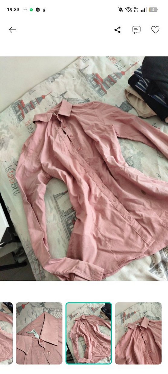 Pastel Pembe Uzun Kollu Gömlek  Şıklık ve Rahatlık Bir Arada — görsel 3/5