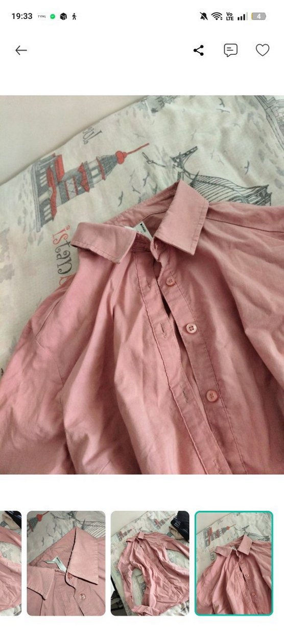 Pastel Pembe Uzun Kollu Gömlek  Şıklık ve Rahatlık Bir Arada — görsel 4/5